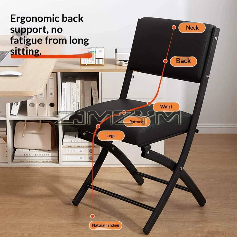 Folding Chairs with Padded Seats Easy Store Back Rest Chair for Home Dining, Office, Indoor/Outdoor Wedding