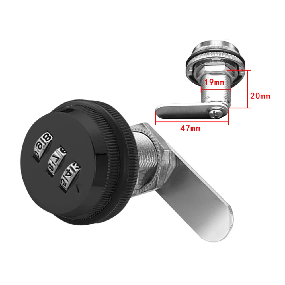 3 Digit Combination Cam Lock Keyless Password Lock Smart Cam Code Lock Zinc Alloy For Mailbox Cabinet Door Security Hardware