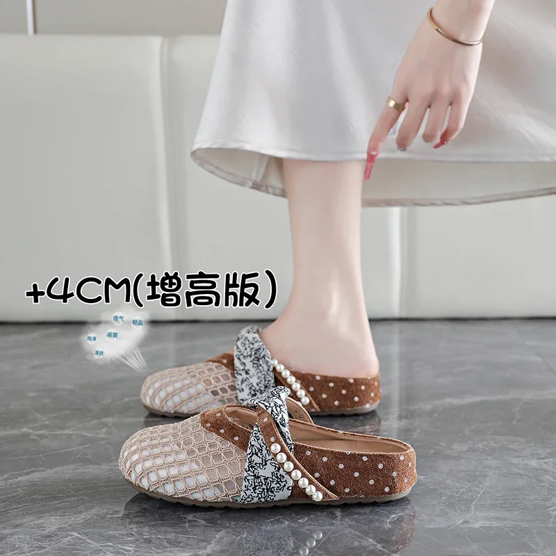 Heel Protection Women Summer Flat Slippers Anti Slip Design Long Standing Leisure Wear Daily Shoes
