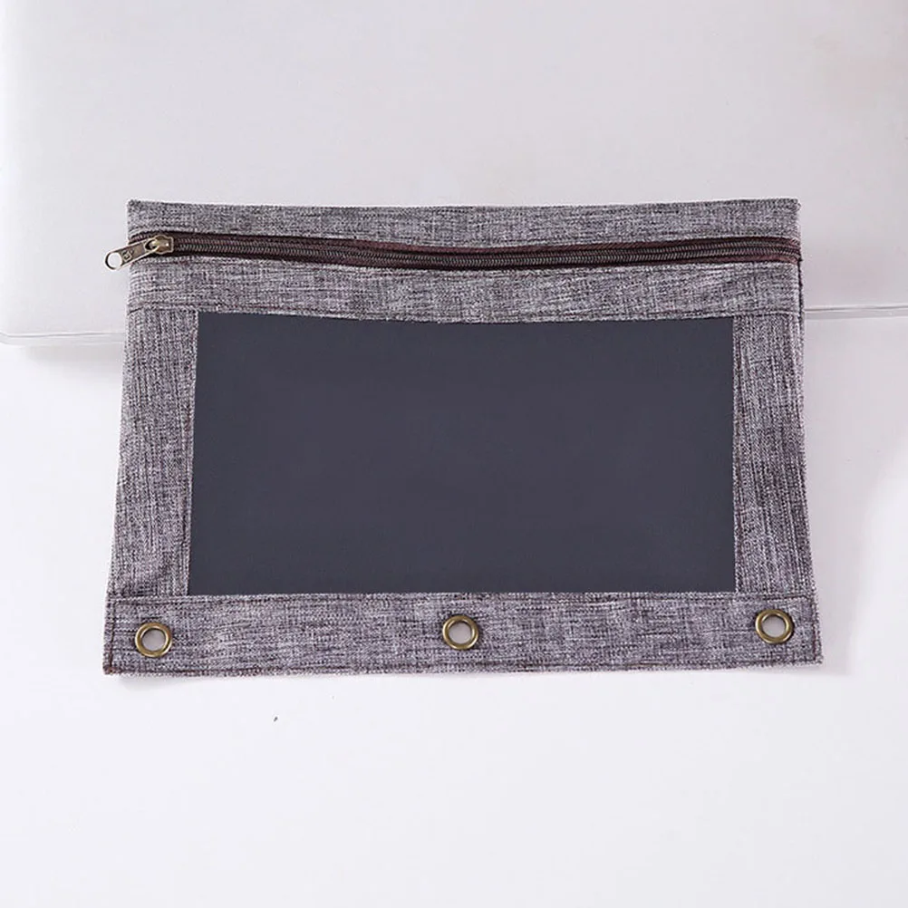 4 stks Bestand Penhouder Oxford PVC Rits Bindmiddel Zakken 3-ring Notebook Document Opslag Draagbare Rits Bindmiddel Zakjes