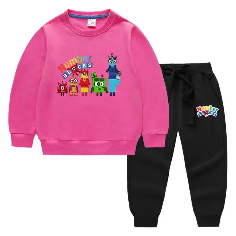 Autumn Baby Boy Clothes Cartoon Printed T-shirts and Pants 2 Pieces Set Children Girls Casual Top Bottom Outfits Tracksuits