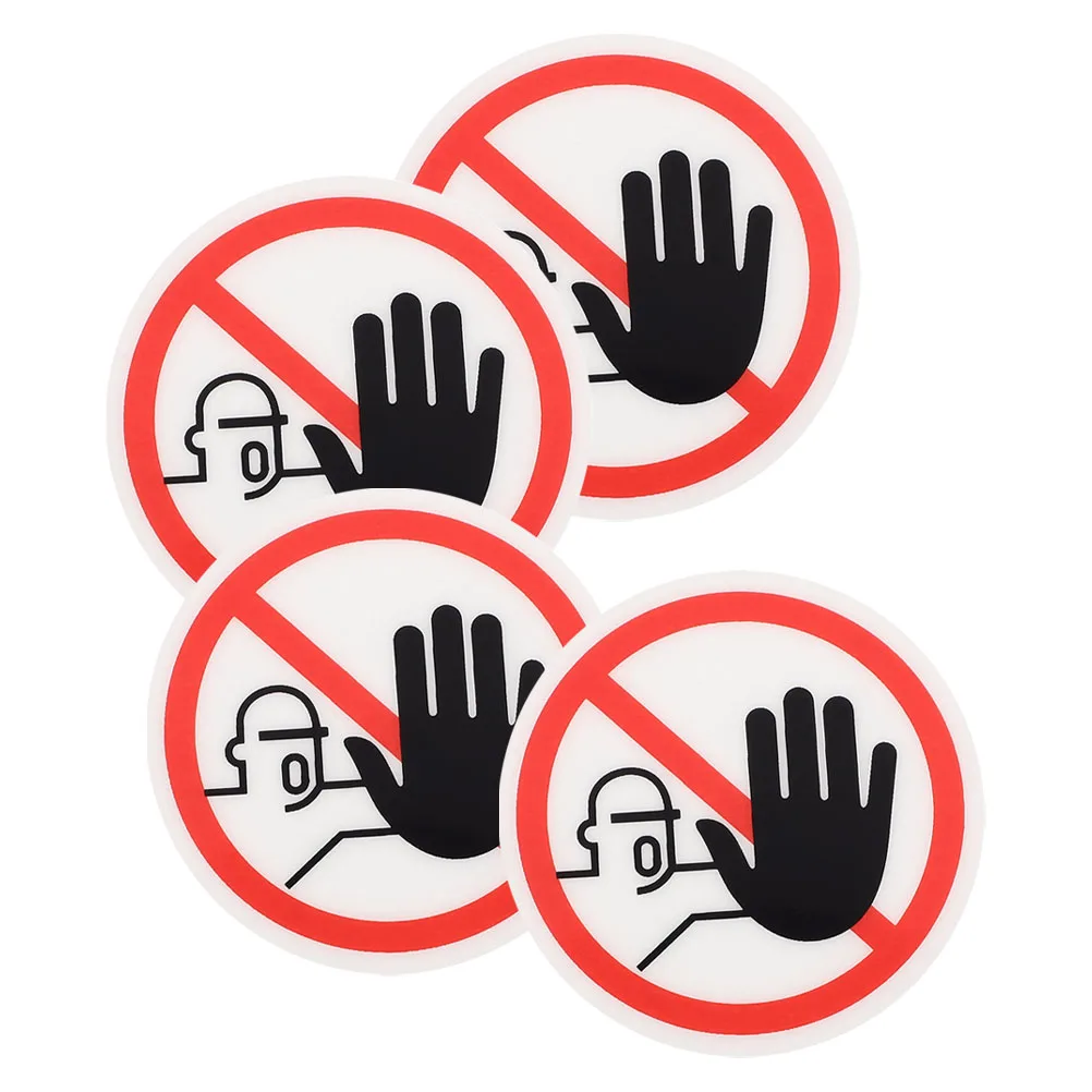 Warning Sign Safety Sticker Adhesive No Touch Stickers Caution Do Not Decals Painting Label