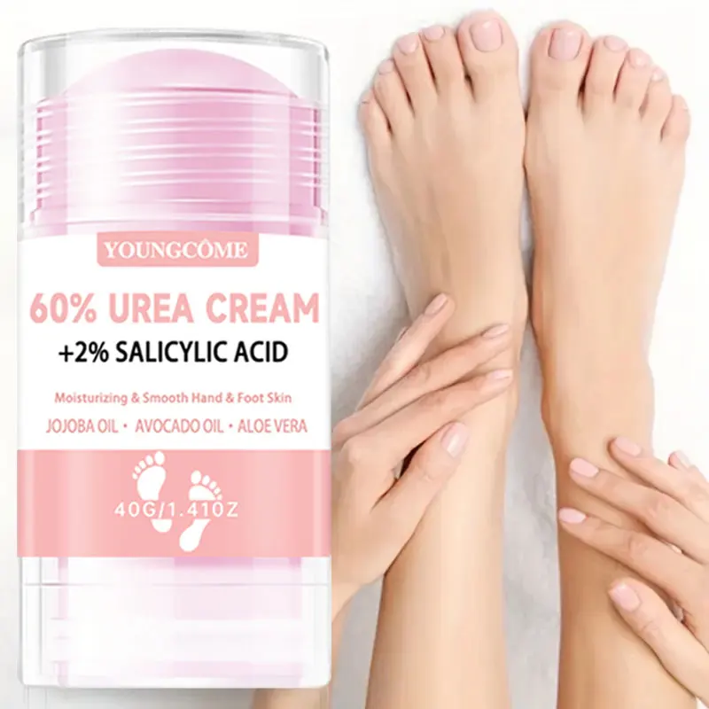 1/2/4 قطعة كريم القدم 60% اليوريا و 2% حمض الساليسيليك مكثف للكعوب المتشققة والترطيب والتحكم في الرائحة قناع القدم للعناية بالقدم