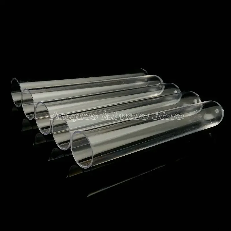 5pcs 25x150mm Lab Transparent Plastic Test Tubes With Cork Caps Party Candy Bottle with Round Bottom Wedding Gift Vial