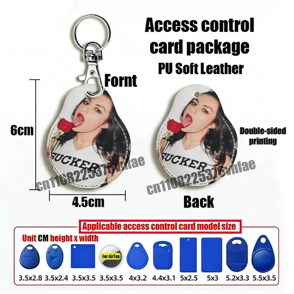 For Charli Xcx Music Fashion Film For AirTag Card Holder Cover ID Clips Credit Bank Access Bus Electric Keychain