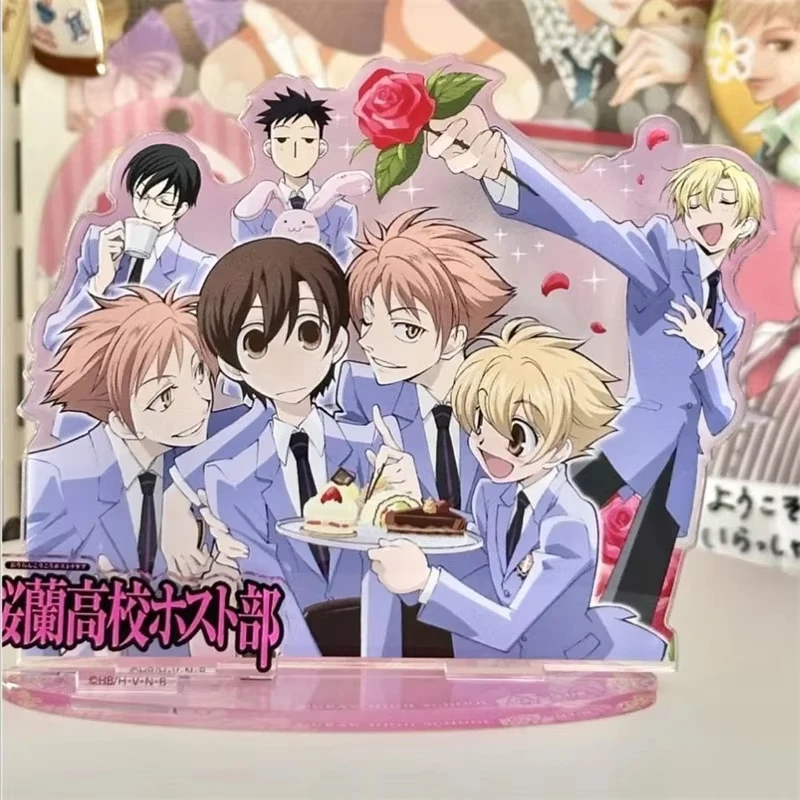 Anime Ouran High School Host Club Fujioka Haruhi Tamaki Suou Cosplay Acrylic Stand Desktop Figure Ornaments Accessories Props