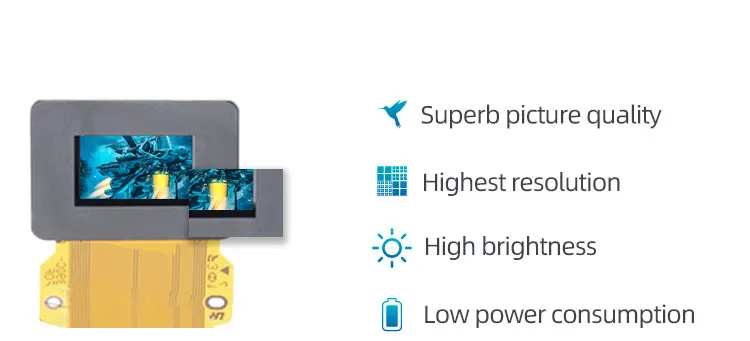Ecx334af 0.39 polegadas 1024x768 display oled 500cd amoled para capacete de fogo lmaging térmico micro display visão noturna