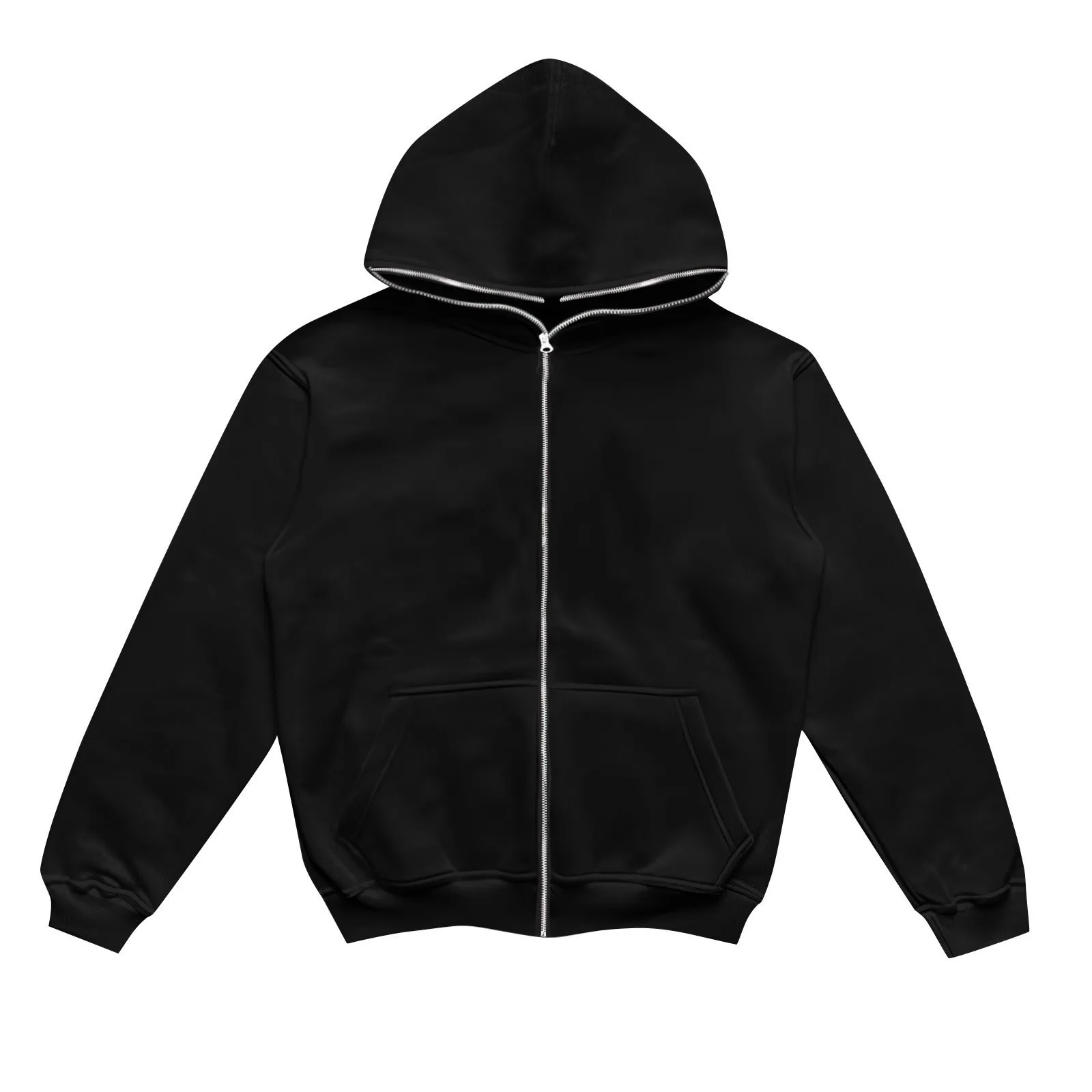 New Men and Women Light Version Zipper cardigan Hoodie with Velvet Loose Zipper Sweater Autumn/Winter New Product for Men