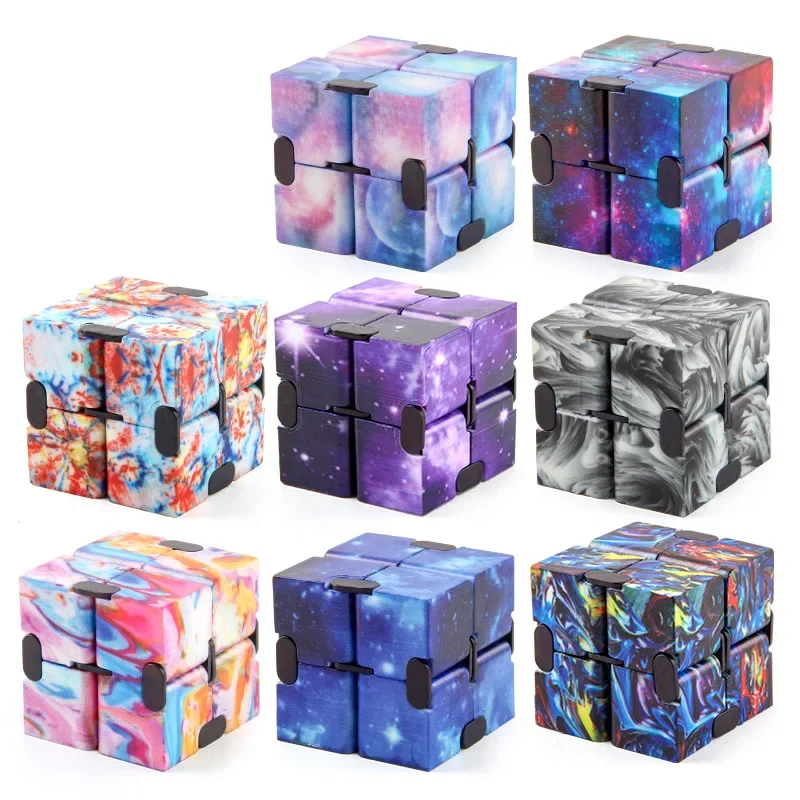 Starry Sky Infinity Magic Cube Square Puzzle Toys Relieve Stress Hand Game Four Corner Maze Children Adult Decompression Toys