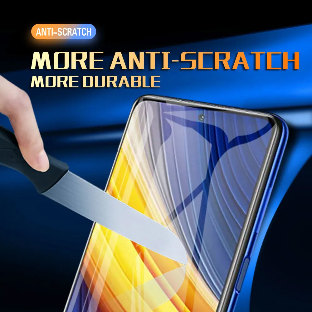 5/3/1Pcs protective For Xiaomi Poco M5 M4 M3 M2 pro tempered glass screen protector F4 F3 F2 X4 X3 GT NFC X2 GT C40 C31 9H M5s