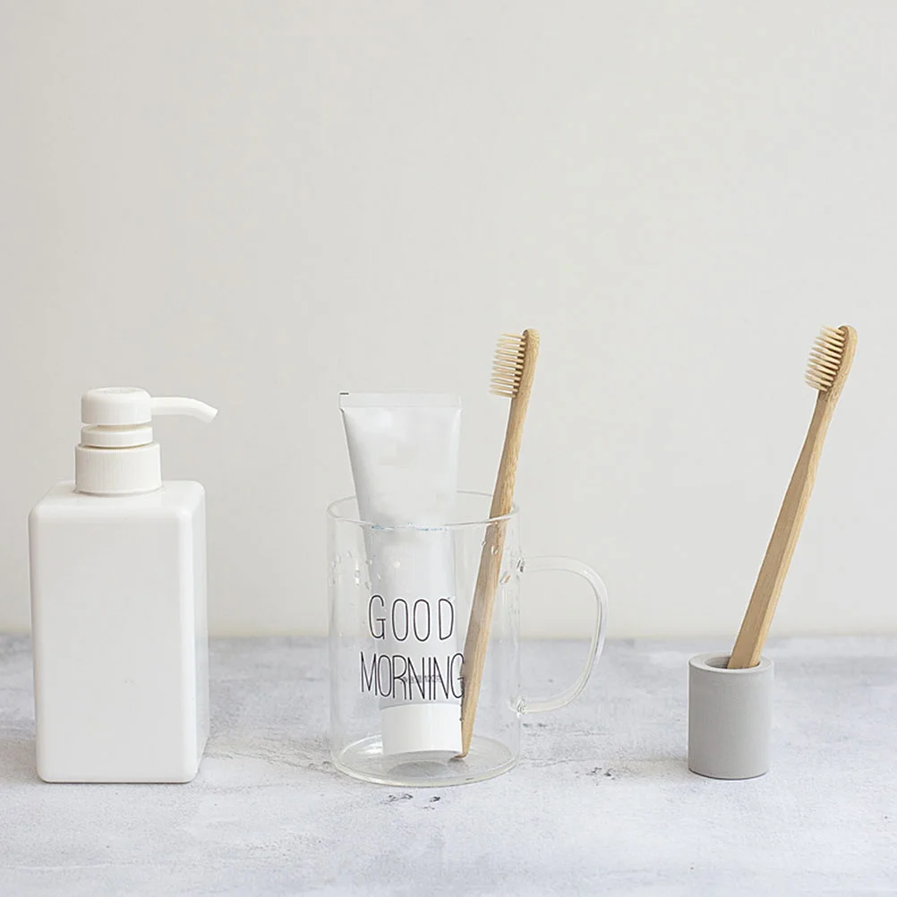 

4Pcs Diatomite Toothbrush Stands Uniform Look Refresh Mood Practical Gift Idea Toothbrush Storage Bases Home Supply