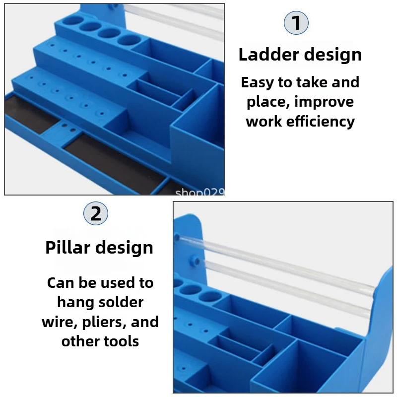 صندوق تخزين أدوات إصلاح الهاتف المحمول، صناديق تنظيم قطع الغيار متعددة الوظائف، صناديق تخزين مفك براغي بلاستيكية لسطح المكتب