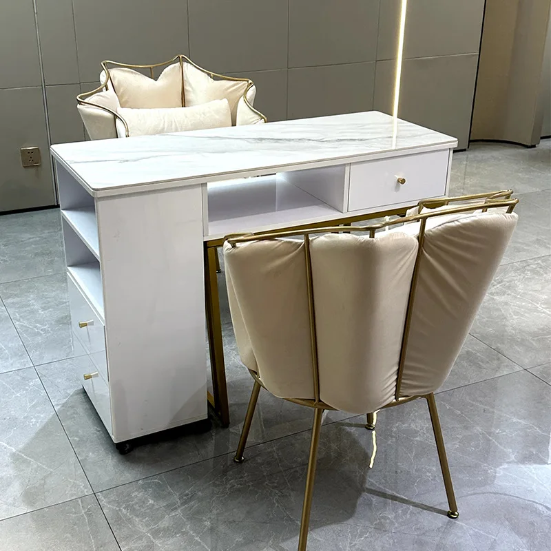 أزياء المشاهير الإنترنت طاولة مانيكير وكرسي مجموعة بسيطة خاصة E **** الميكانيكية اليابانية مانيكير متجر الجدول رجل واحد مزدوج #4