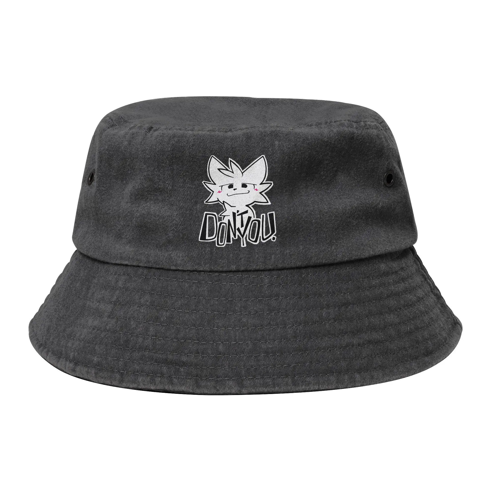 Teen Distressed Cotton Bucket Hats Boykisser Outdoor Fishing Caps Cat Bob Hat Gift Idea