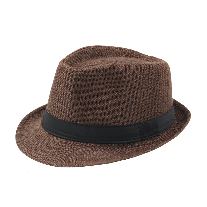 Trendy Breite Krempe Männer Stroh Hut Frauen Sommer Einfarbig Fedoras Jazz Sonne Kappe Outdoor Casual Panama Cowboy Hüte – Detail 7