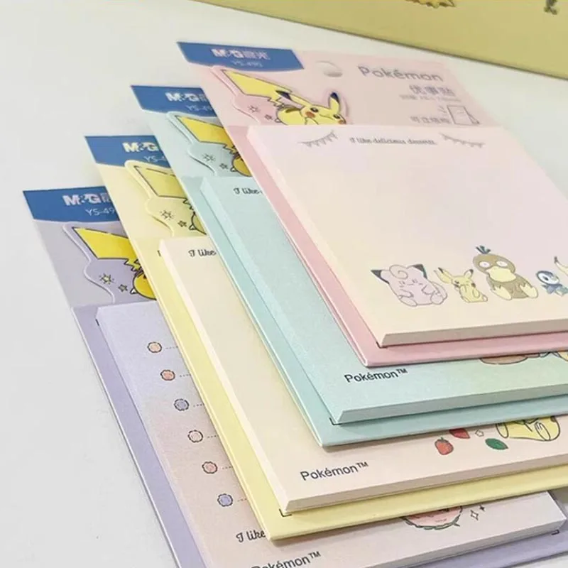 8pcs/lot Creative Pokemon Stand Memo Pad Sticky Notes Stationery Label Notepad Planner Sticker Post Office School Supply