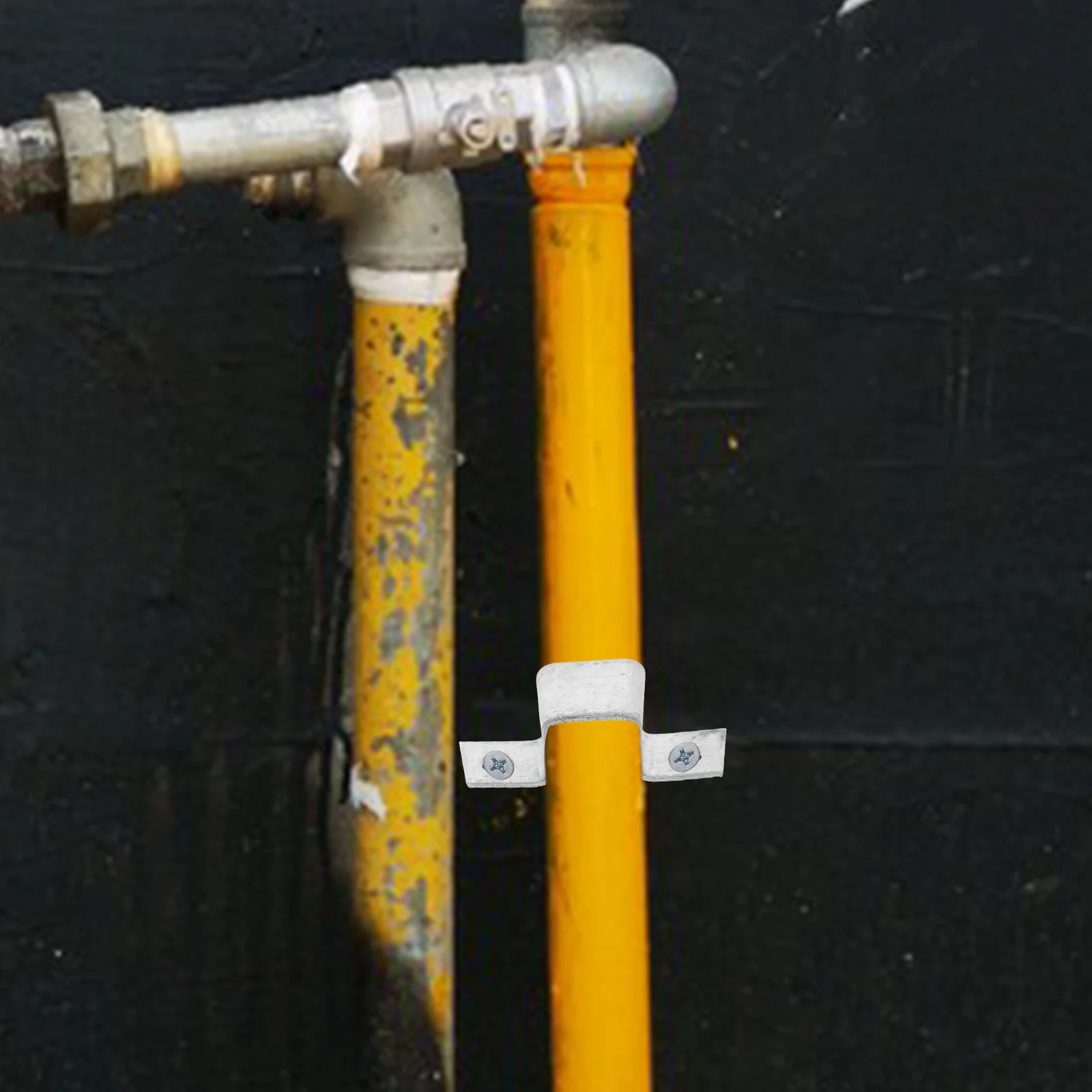 

4pcs Square Tubing Clamp Iron U-Shaped Tube Bracket Heavy Duty Pipe Fixing Clamps For Fence Railing Stair Balcony Support