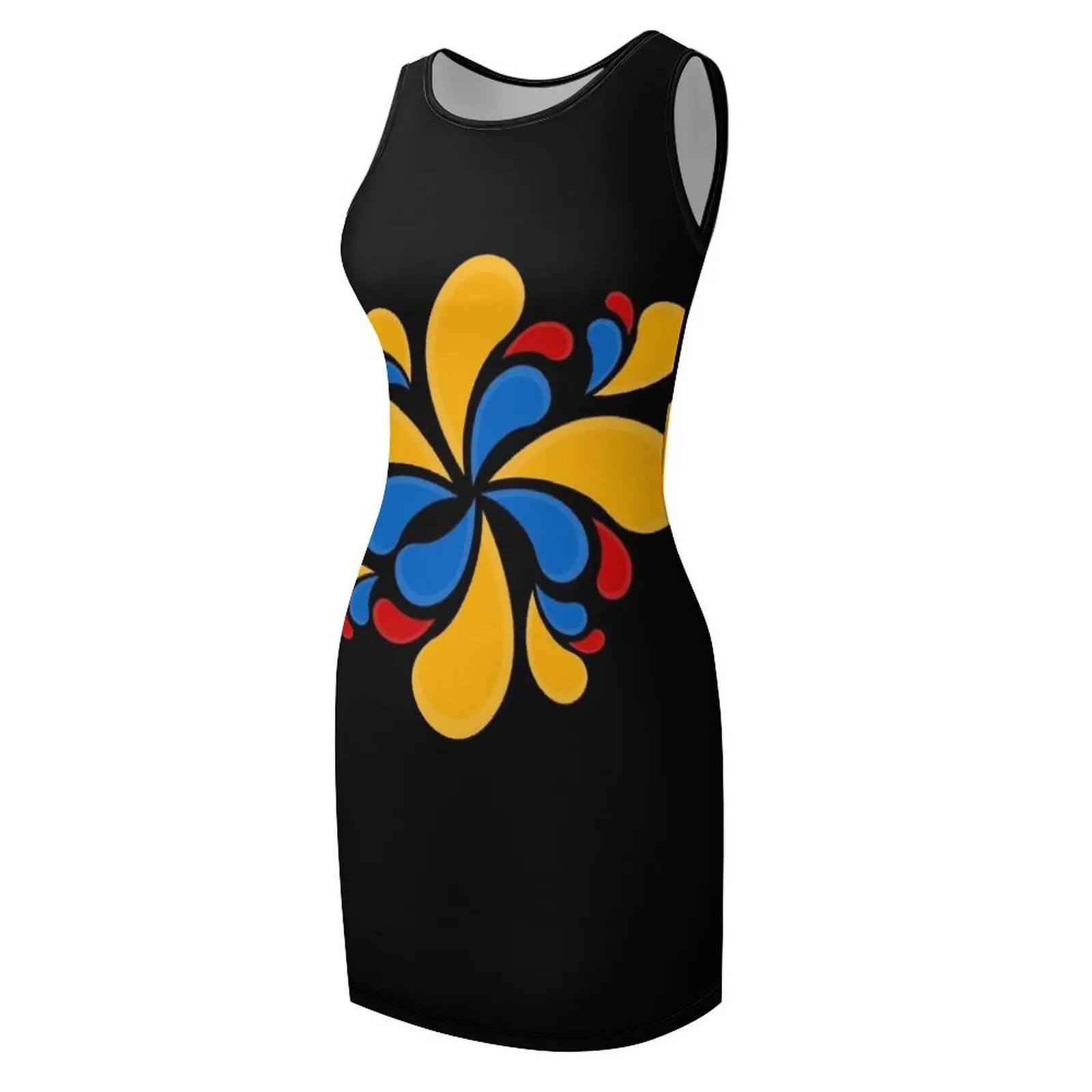 コロンビアのTシャツ、ノースリーブのサンドレス、レディースドレス、女性用2025年夏服、女性用2025年サマードレス、韓国女性向けサマードレス