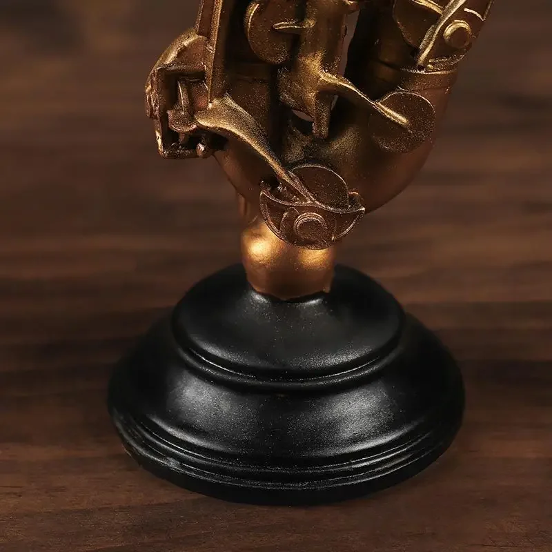 Resin Handicrafts Golden Violin Saxophone Simulation Musical Sculpture Instrument Decorative Ornaments Home Decoration