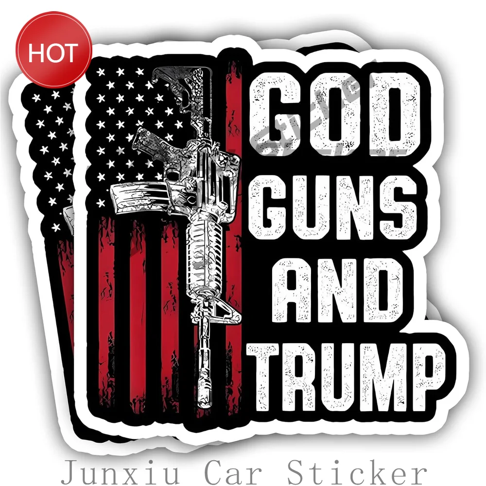 2 Pack God Guns And Truth PVC Sticker For Car Bumper And Rear Window Symbol And Message Decoration Decal