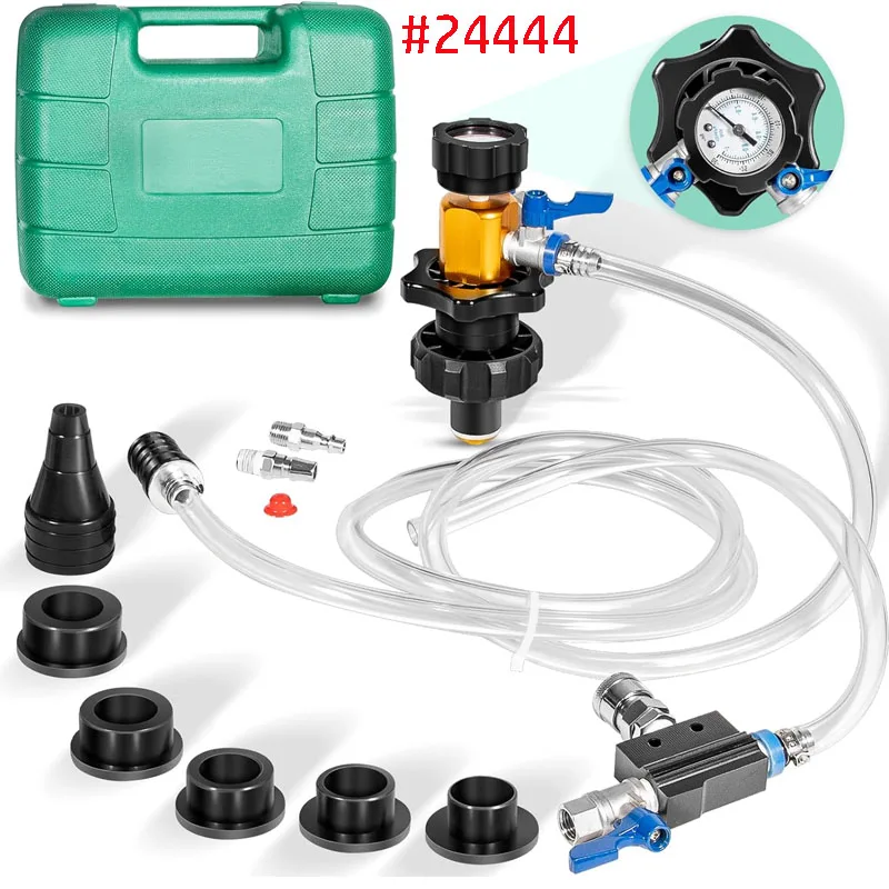 Nony 24444 Coolant System Refiller Kit, Vacuum Coolant Refill Tool Come with 5 Adapters Universal for Car SUV Truck