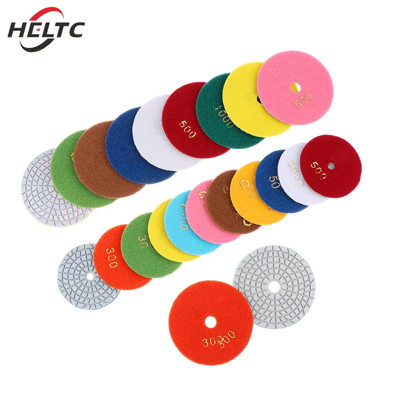 1PCS 80mm 100mm Diamond Polishing Pad 3" 4" Wet Buff Disc Abrasive For Sanding  Granite Concrete Grinding Countertop Stone