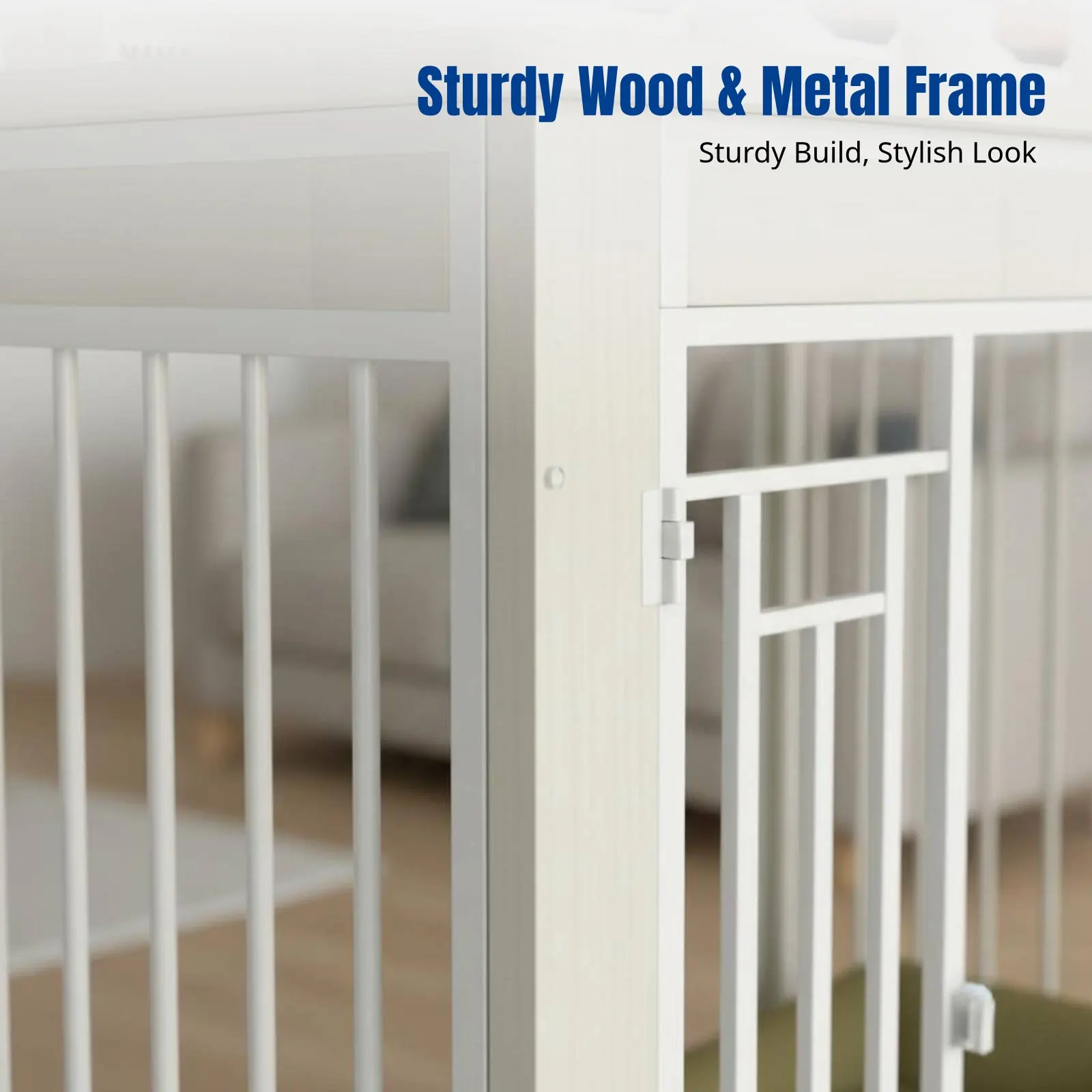 

Pet Enclosure, Hardwood Dog Villa, Toilet Separation, Furniture-Style, Mobile Casters, Multiple Sizes