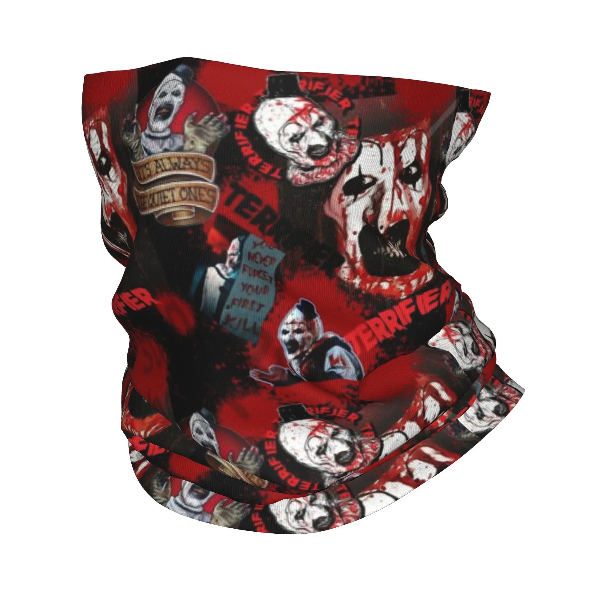 Custom T-Terrifiers Horror Movie   Winter Headband Neck Warmer Men Women Hiking Hunting Tube Scarf  Face Bandana Gaiter