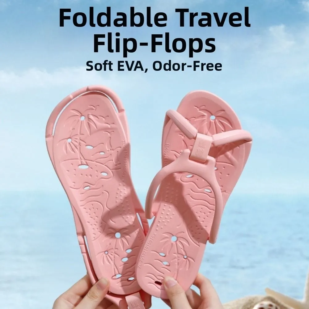 Rutschfeste, faltbare Reise-Hausschuhe, leichte, bequeme EVA-Hotel-Flip-Flops, weiche, flache Absätze, Badezimmer-Hausschuhe für Männer und Frauen – Detail 6