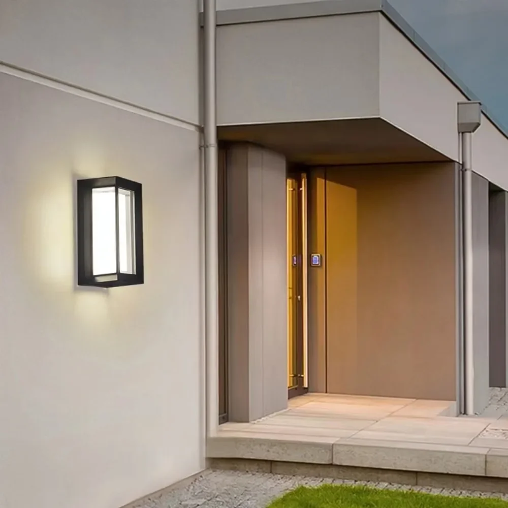 Moderna lampada da parete per esterni a Led Ip65 impermeabile portico balcone giardino esterno applique luci Villa terrazza apparecchi di illuminazione per la casa