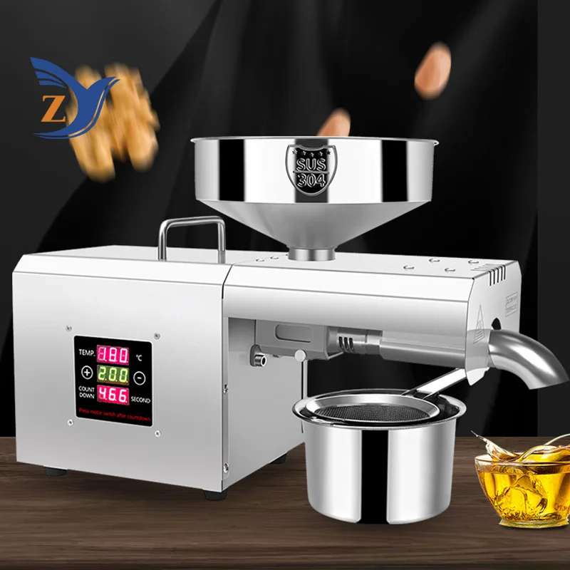 

Oil Pressers Machine RG-309 Kitchen Seeds Sunflower Sesame Coconut Peanut Vegetable Bean Hot Cold Home Commercial Extraction