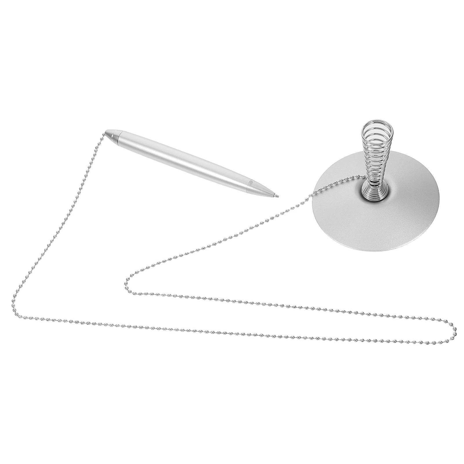 

Spring Pen Sturdy Metal Gel Ink Office Work Executive Business Pens Desktop Chain Pen Reception Desk