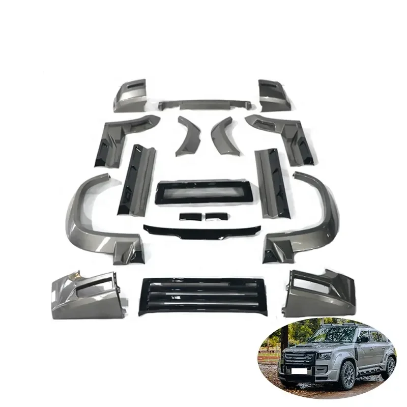 For Land Rover Body Kit Car Accessories LM Style Defender FRP Full Bumper