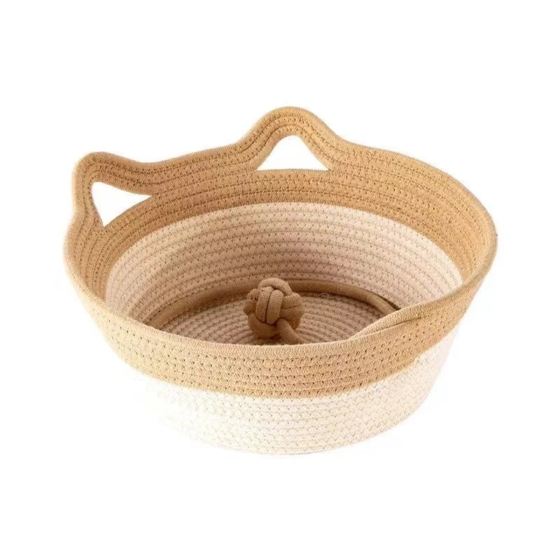 Coarse hemp rattan woven cat nest four seasons universal cat bed woven sleeping mat dog kennel pet mat