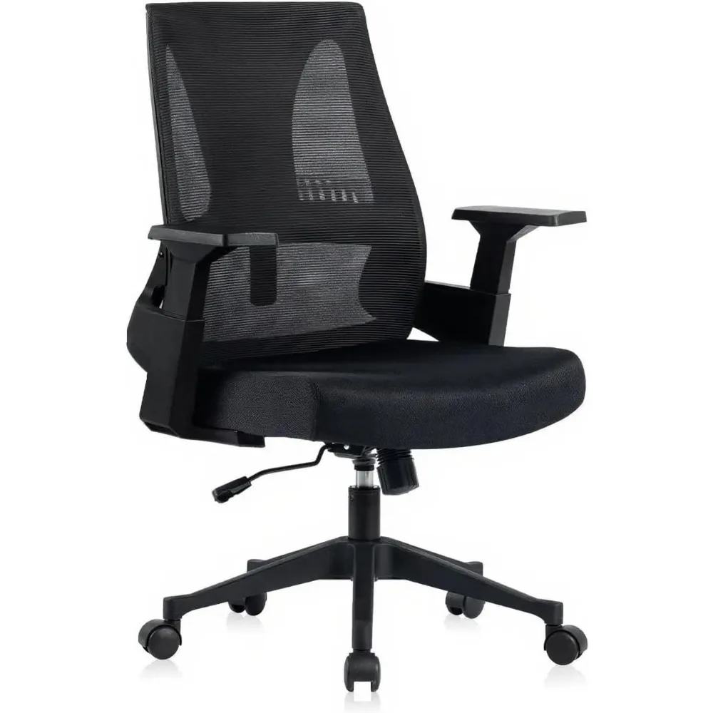 كرسي مكتب كبير وطويل من CLATINA بوزن 500 رطل، كرسي مكتب شبكي مريح عالي التحمل مع دعم قطني ومساند للذراعين، وحساب مقعد عريض