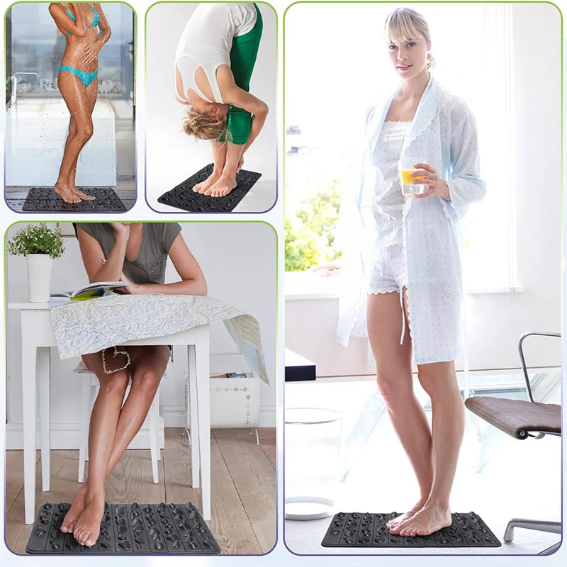 AA20-Foldable Foot Massager Mat Feet Pressure Point Pad For Relieve Leg Fatigue In Offices