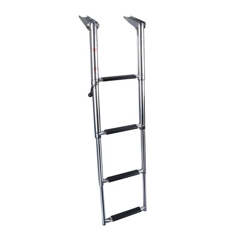 Stainless Steel Ship Parts Speedboat Yacht Launch Deck Foldable Retractable Ladder Boarding Ladder Pedal