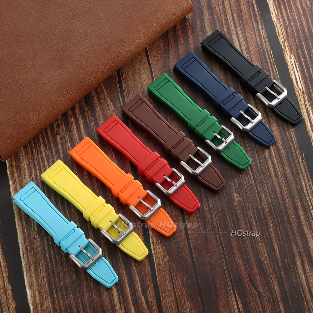 20mm 21 22mm Watch Strap for IWC Pilot Quick Release Rubber Wristband for PORTUGIESER PORTOFINO Sport Bracelet Waterproof Belt