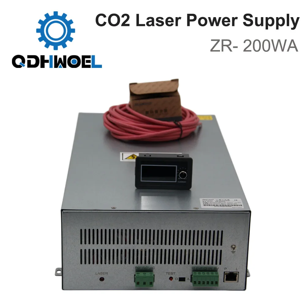 220V ZR-200W 150WA High Voltage CO2 Laser Power Supply for Engraving Cutting Machine Parts