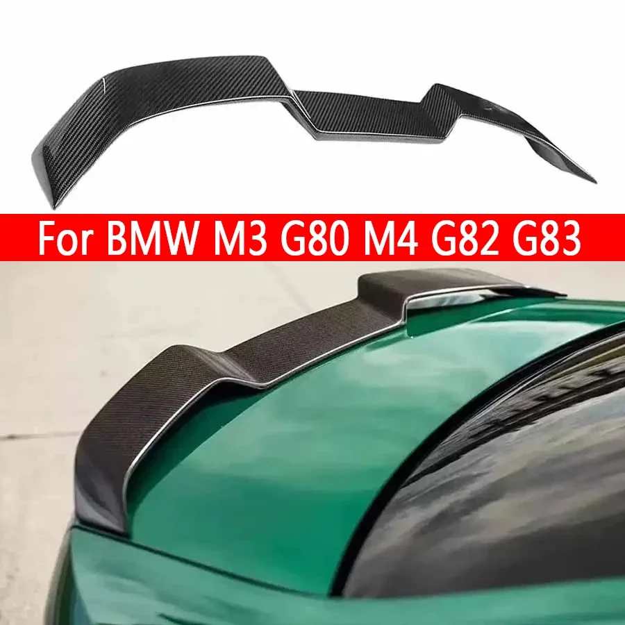 

For BMW M3 M4 G80 G82 Carbon Fiber Spoiler Tail fins Rear Spoiler Duckbill Car Wing Retrofit the rear wing Upgrade body kit