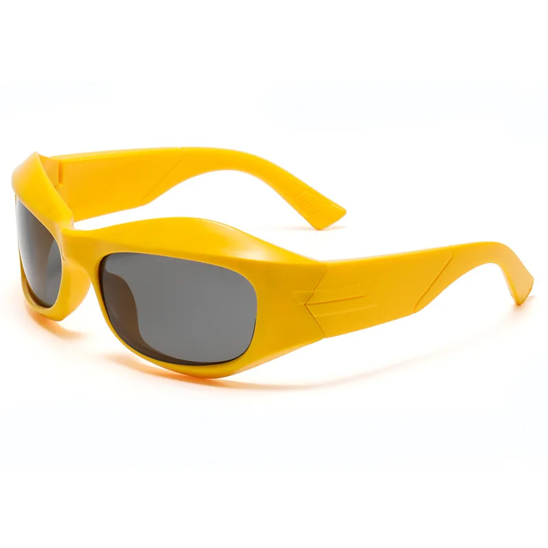 54687 große Rahmen Punk Y2K Sonnenbrille für Frauen Luxus Marke Steampunk Hip Hop Sonnenbrille Männer Vintage Oval Fahren Pilot shades