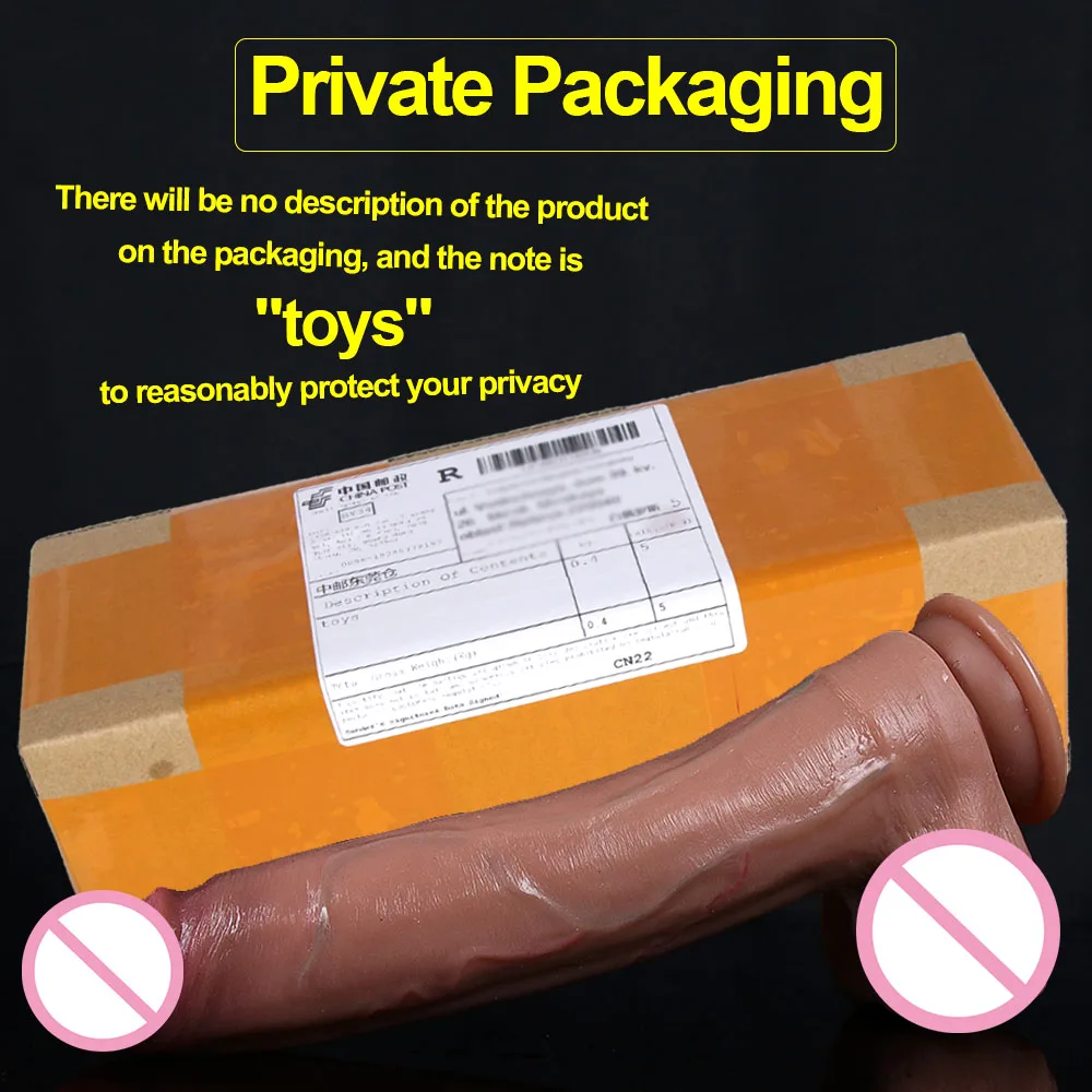 Soft Sexy Huge Dildo Skin Feeling Realistic Penis Sex Toys for Women Big Dicks Double Layersilicong Suction Cup Anal stimulator