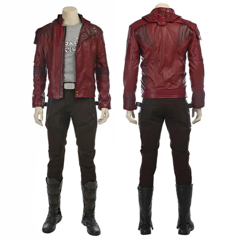 

2024 New CosDaddy Guardians Galaxy Peter Jason Quill Cosplay Costume Adult Men Shirt Pants Coat Suits Halloween Carnival Costume