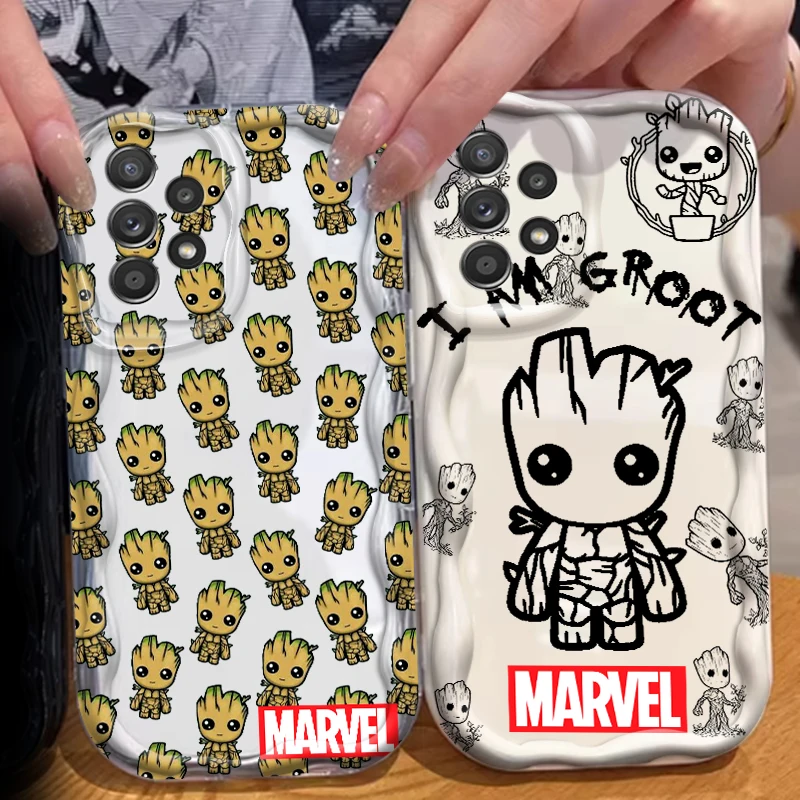 Groot Art Marvel Cartoon For Samsung A55 A54 A53 A52 A35 A34 A33 A32 A25 A24 A23 A22 A21S A15 A13 A14 5G Wave Oil TPU