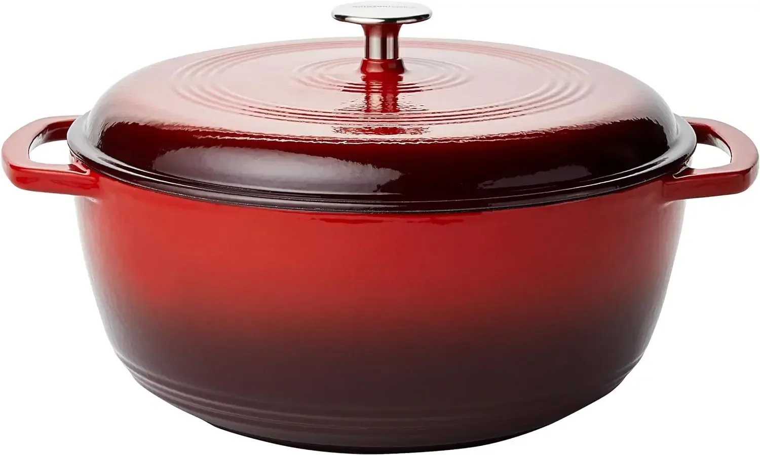 

Enameled Cast Iron Covered Round Dutch Oven, 7.3-Quart, Oven Safe Up To 500 Degrees F Red 14.4 X 12 X 7.6 Inches (LxWxH)