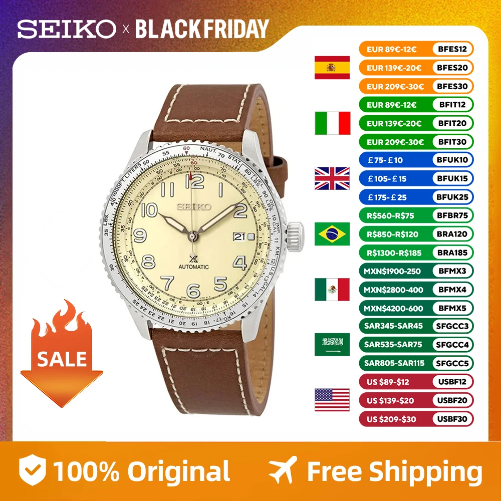 Seiko Original  Watch Prospex Series Japan Automatic Mechanical  10Bar Waterproof Metal Watch Premium Business Men's  Watch