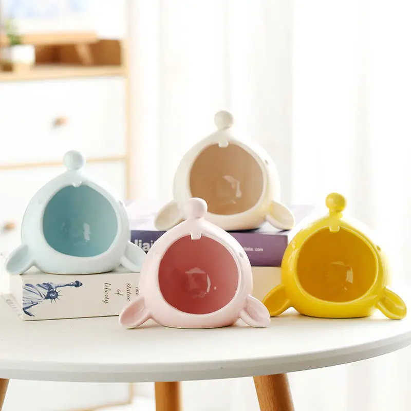 Hamster Ceramic Nest Dodge House Summer Cooling Supplies Gold Bear Flower Branch Mouse Hedgehog House Landscaping Sleeping Igloo