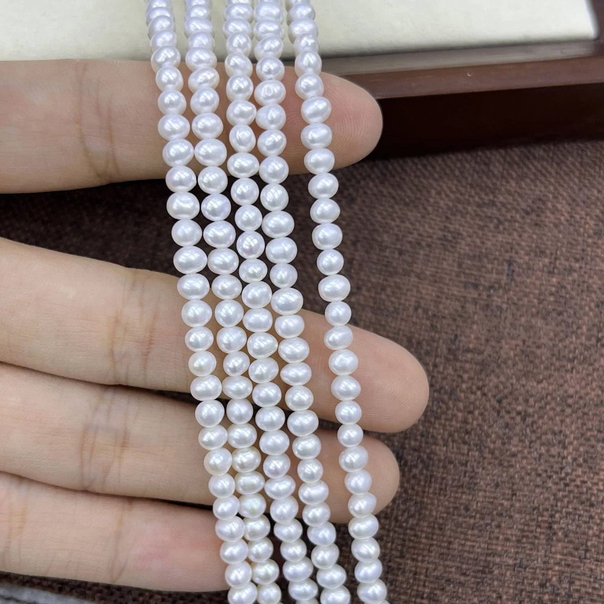 

AA 3-4mm Potato-shaped Punch Bedas Natural Freshwater Pearls Loose Beads for Jewelry Making DIY Necklace Bracelet Accessories