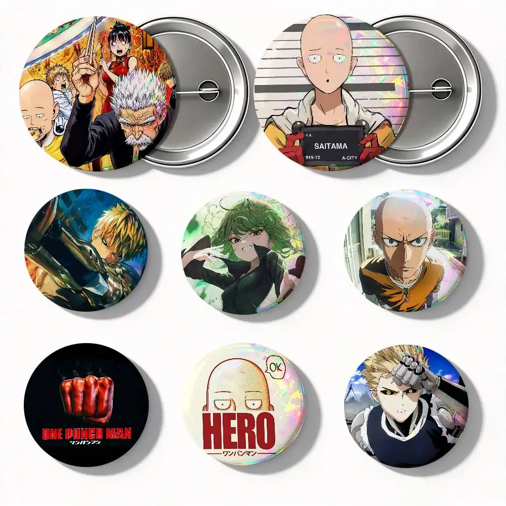 Anime One-Punch Man Round Badge Creative Brooch Clothing Backpack Accessories Lapel Pin