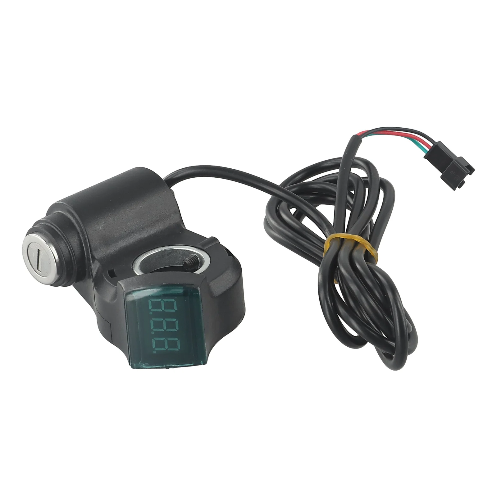 2472V E Bike Thumb Throttle Power Switch Lock with Key and Battery Display Suitable for Most Bikes and Scooters